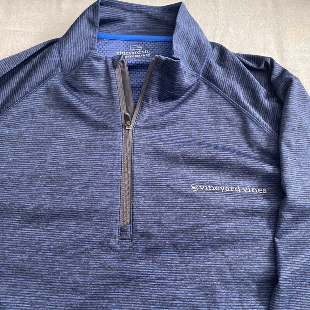 Vineyard Vines Blue Performance Pullover 1/4 Zip - image 3